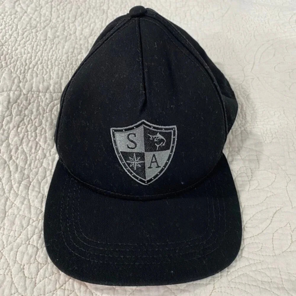 Salt Armour Men’s Black SA Co. Fishing Printed SnapBack Hat